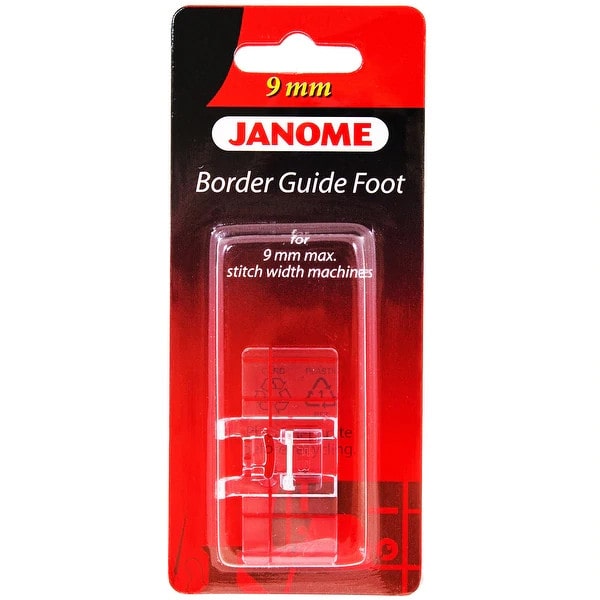 Janome 9mm Border Guide Foot Blister Packaging