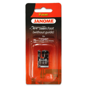 Janome Quarter Inch Seam Foot 9mm Blister Packaging